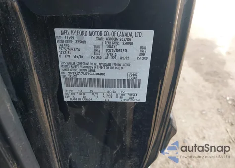 2000 Ford F-150 Lariat/Work Series/Xl/Xlt from USA, damaged, VIN 2FTRX17L5YCA30480